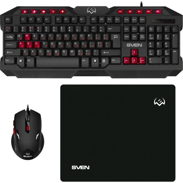 Комплект клавиатура + мышь с ковриком SVEN GS-9200